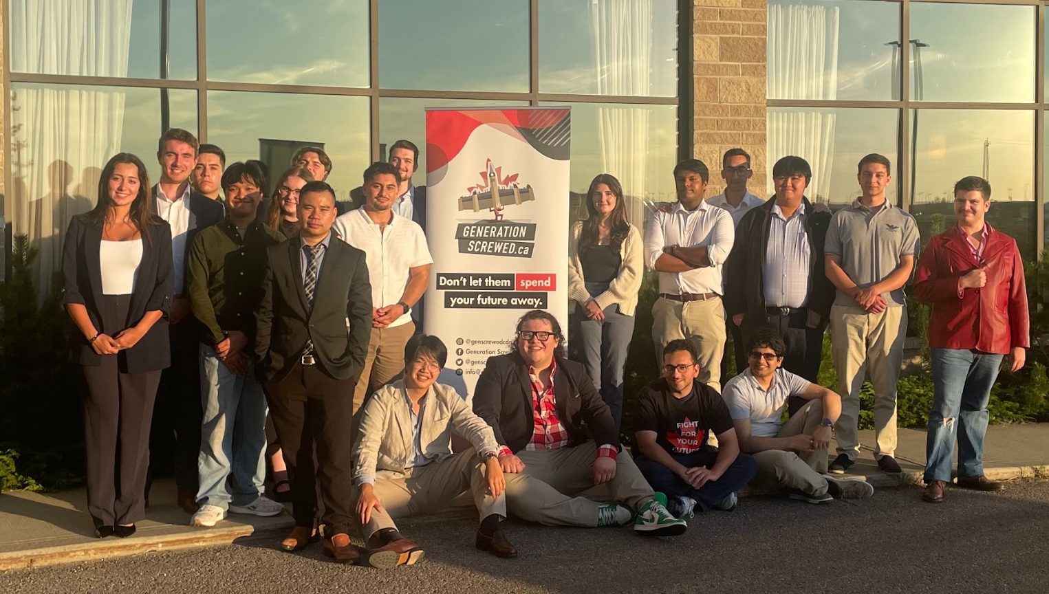 The Generation Screwed team gathered outside at the 2025 annual retreat